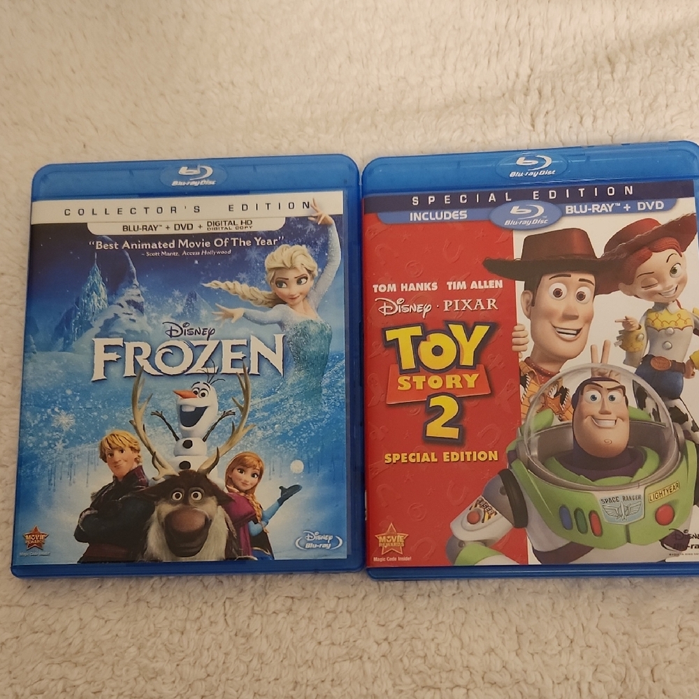 Disney Frozen and Toy Story 2 Blu-ray Special Editions